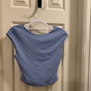Periwinkle Backless Cap Sleeve Top
